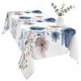 thumbnail image 2 of Navy Blue Floral Table Cloth Waterproof Tablecloths, Watercolor Flowers Farmhouse Tablecloth Dining Table Cover for Kitchen Party Tabletop Outdoor, Rectangle Tablecloth 54x108 Inch, 2 of 9