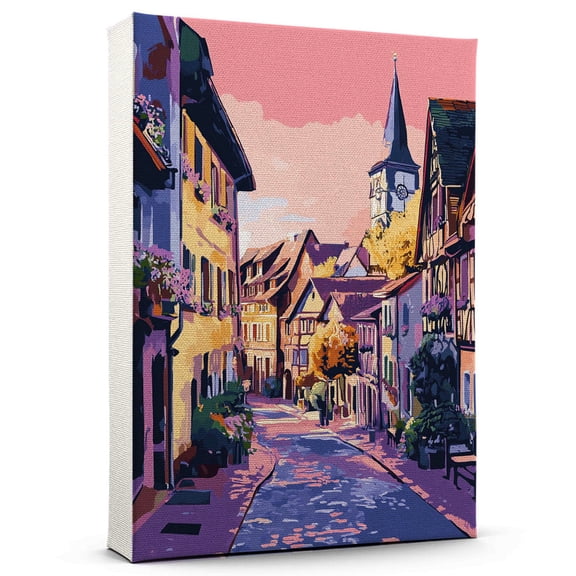 Aalen Travel Canvas, Germany Canvas Print vintage, Colorful Aalen Decor City Road, Germany Pictures Wall Art - 102AZ1
