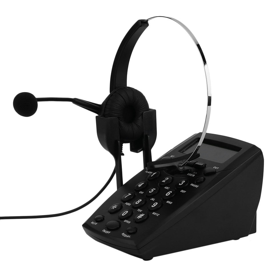 Business Call Center Dialpad Headset Telephone with Tone Dial Key Pad