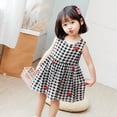 thumbnail image 4 of Robe d'Été Sans Manches à Volants pour Tout-Petites Filles, Imprimé Fraises, Décontractée pour Jouer, pour Activités Extérieures et, 4 of 7