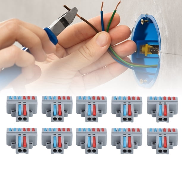 Conector Rápido De Cable De 10 Piezas, Conector De Cable Rápido 450V 32A, Desgaste De Plástico ABS Resistente A La Construcción De Bricolaje