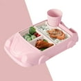 thumbnail image 4 of Car Shaped Tableware Set For Kitchen And Dining Table Car Dinner Tray Fiber For Boys And Girls With Separate Plates Cutlery And Water Cup Easy To Use, 4 of 7