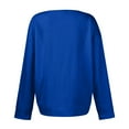 thumbnail image 4 of ASDFVBKG Oversized Waffle Henley Tops for Women Button Long Sleeve Solid Color Casual Pullover Leisure Fashion Blouse Loose Fall Winter Tunic Tee Tops Royal Blue 2XL, 4 of 5
