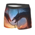 thumbnail image 2 of Balery Red And Blue Fire Cloud Dragon Men's Boxer Briefs, Soft and Breathable Cotton Underwear with nylon Waistband-Medium, 2 of 9