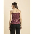 thumbnail image 6 of Moomaya Womens Printed Shoulder Strap Top, Square Neck, Smocked Casual Summer Cotton Top, 6 of 7