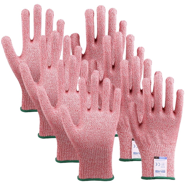 Guantes de protección VentDepot GlovesPink 4 Pares S Rosa 203 a 216mm x 76 a 89mm HPPE Poliuretano CE EN388 Nivel 5 MXGPI-004