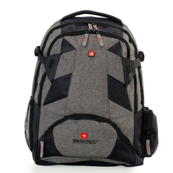 SKROSS Back Pack, School Backpack, Grey & Black Laptop Backpack