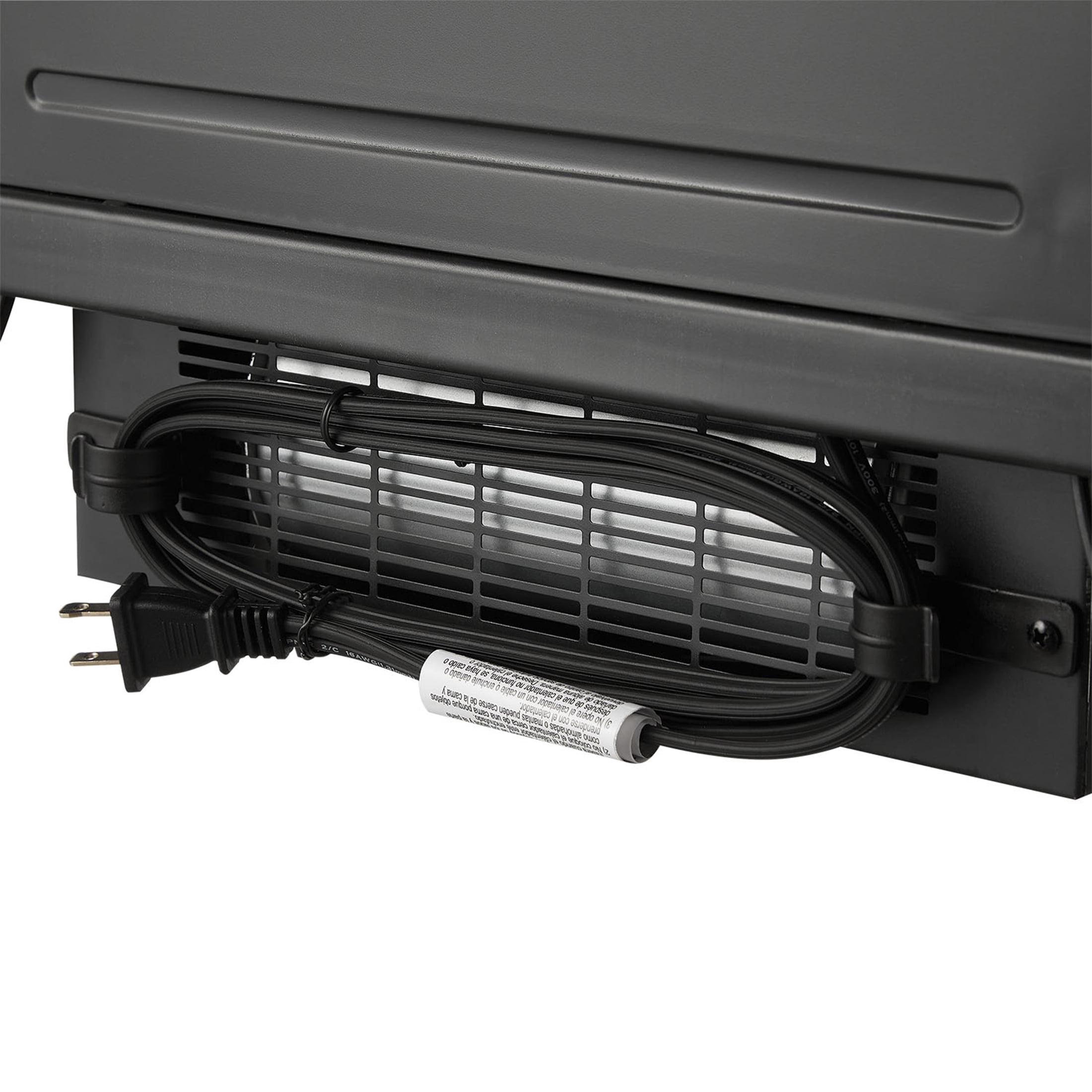 Mainstays 3D Metal Stove with 3 Sided View Black with Tip Over Function