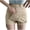 #370-Khaki, variant on Warop Women's Denim Skort, Solid Color High-Waist Denim Skirt Shorts with Pockets, Casual Stretch Denim Skort for Daily Wear and Outing