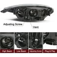 thumbnail image 4 of Headlights Assembly For 2012 2013 2014 Ford Focus Chrome Headlamps Left+Right, 4 of 6