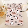 thumbnail image 5 of Manfei Cartoon Ghost Bed Sheets,Cute Turkey Print Halloween Full Size Sheets,4-Piece,1 Flat Sheet,1 Fitted Sheet and 2 Pillowcases, 5 of 6