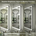 thumbnail image 4 of Apmir  Black Framed Front & Back LED Lighted Anti-Fog Bathroom Vanity Mirror in Tempered Glass 36" x 24", 4 of 5