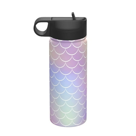 

Goofa Fish Scale1 for Insulated Kettle 18oz Water Bottle Insulated Tumbler with Handle & Flip Straw - Fits in Cup Holder Leak Resistant Tumbler