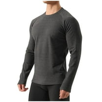 LIaqionyy Men's Thermal Underwear Top Base Layer Crewneck Long Sleeve Shirt Cold Weather Undershirt Winter Tops