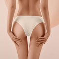 thumbnail image 4 of GEWSEY Cotton Thongs for Women Soft Low Rise Sexy Thong Ladies Panties Womens Underwear (Beige, S), 4 of 5
