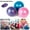 Gray-1pc, variant on Mini Exercise Yoga Ball, 9 Inch Small Gym Ball with Inflatable Straw for Yoga, Pilates, Stability, Physical Therapy, Stretching and Core Training, Improves Balance, Strength