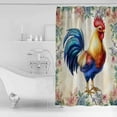 thumbnail image 4 of 60x72 Inch Shower Curtains for Bathroom Farmhouse Chicken Fabric Bath Curtain Decor Watercolor Flowers Floral Farmhouse Waterproof Restroom Curtains Shower Set Accessories with 12 Hooks 60 Inch, 4 of 6