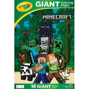 Crayola Minecraft Giant Coloring Pages (18ct), Large Minecraft Coloring Pages, Minecraft Gift for Kids, Ages 3 