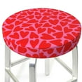 thumbnail image 3 of Lsque Love Heart Round Bar chair cushion covers Velvet Fabric Premium Comfort Protects from Scratches and Stains for 14-17 Inch Chair- 13 inch, 3 of 7