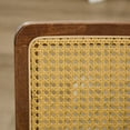 thumbnail image 6 of Set of 2 Mid Century Modern Dining Chairs, Velvet Accent Chairs with Natural Cane Back & Stainless Chrome Base, Famous Breuer Designed Chairs, Upholstered Rattan Kitchen Chairs (Coffee), 6 of 13