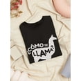 thumbnail image 3 of Smartprints Womens Graphic Tee Black - Como Se llama LLama 100% Cotton Regular Fit, 3 of 4