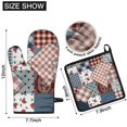 thumbnail image 6 of Pioneer Flower Floral Print Pattern Kitchen Oven Mitt and Pot Holder Sets 2 Pcs for Baking, Cooking and Grilling, Heat Resistant Up To 392 °F, 6 of 7