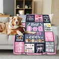 thumbnail image 2 of Dog Dad Blanket, 80" X 60", Blue, Polyester, Plush, Dog Dad Gifts, 2 of 6