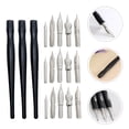 thumbnail image 1 of SHOWERORO 3 Sets Drawing Pen Calligraphy Dip Pen Wood Black for Artists Students Signing Back to School, 1 of 8