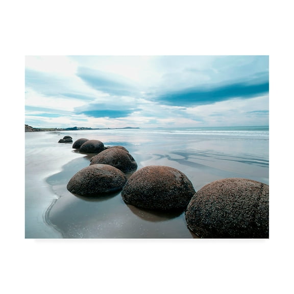 Trademark Fine Art 'Moeraki Boulders New Zealand' Canvas Art by Monte Nagler
