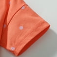 thumbnail image 4 of Robes Décontractées pour Filles, Été, Imprimé de Fraises Dessin Animé, Col Rond, Manches Courtes, Midi, Robe d'Été Décontractée Mode Urbaine, Orange, 6-7 Ans, 4 of 6