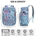 thumbnail image 3 of Antique French Country Insulated Cooler Backpack - 20L Rustic Paisley Design Leakproof Lunch Bag, Lightweight for Camping, Hiking & Road Trips, 3 of 6