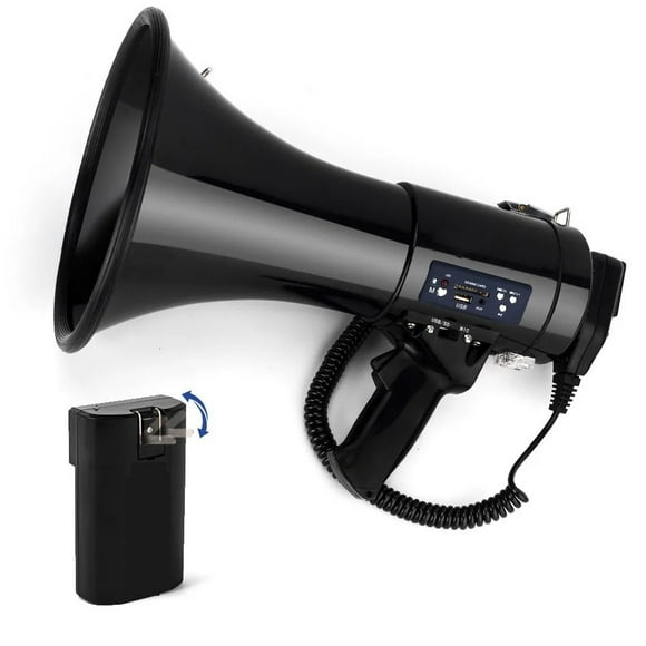 Loudspeaker Multi-Function 50W Speaker Megaphone Rechargeable Recording Portable ,Loud Volume