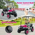 thumbnail image 5 of Infans 24V 7AH Kids Golf Cart 4WD 2 Seater Ride on Car w/ Sun Shade & Storage Trunk Pink, 5 of 7