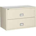thumbnail image 1 of PHOENIX SAFE Lateral 44 inch 2-Drawer Fireproof File Cabinet with Key Lock, Water Seal, Putty, LAT2W44P, 1 of 4