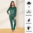 thumbnail image 3 of Cotton Pajamas Sets for Women 2pcs Long Sleeve and Long Pants Pajama Set Cute Print Pajama Set Womens Soft Loungewear Set with Pockets, S-XXL, 3 of 11