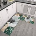 thumbnail image 2 of Green Boho Plant Pattern Kitchen Rugs Sets Of 2,Anti Fatigue Kitchen Mat Rugs Non Slip Washable,Decorative Kitchen Floor Mats for Kitchen,Sink,Laundry,17"x30"+17"x47", 2 of 7