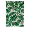 thumbnail image 1 of EREHome Rideau Noren Japonais Feuilles de Palmier Tropicales pour Porte Fenêtre Traitement Rideaux Coton Lin Taille 85x120 cm, 1 of 1
