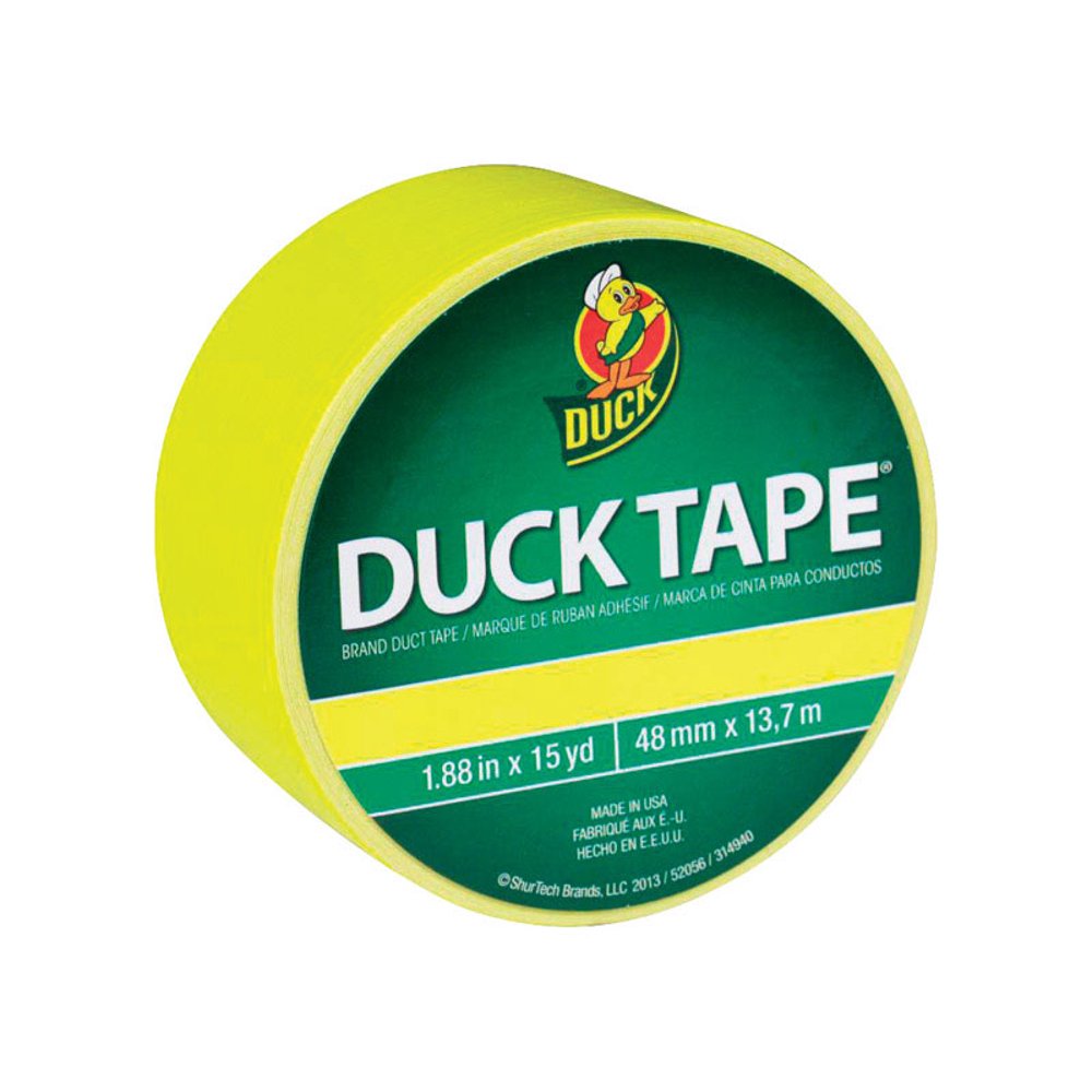 Duck 1.88 in. W x 15 yd. L Yellow Solid Duct Tape
