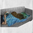 thumbnail image 6 of Ocean Soft Flannel Fleece Throw Blanket, Turtle Family Swimming in Ocean Bubbles Underwater World Cartoon Fun Artwork, Cozy Plush for Indoor and Outdoor Use, 50" x 60", Green Blue Brown, by Ambesonne, 6 of 6