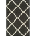 thumbnail image 4 of SAFAVIEH Daley Geometric Plush Shag Area Rug, Dark Grey/Ivory, 4' x 6', 4 of 9
