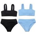 thumbnail image 4 of GYRATEDREAM Girls Swimsuit Solid Color Swimwear Kids Two Piece Bathing Suits Bikini Set for Girls 7-12 Years, 4 of 4