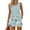 Light Blue #47, variant on Women's 2 Piece Sets V Neck Sleeveless Tank Tops & Short Sets Summer 2026 Casual Loose Fit Striped Lightweight Sweatsuit with Pockets Blue S