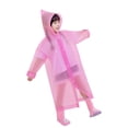 thumbnail image 2 of Kids Rain Poncho, Reusable Waterproof Hooded Rain Cape for Children with Adjustable Drawstring, Portable Tear-Resistant EVA Rain Gear for Outdoor Play, School, Hiking, and Camping, 2 of 6