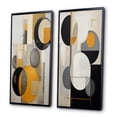 thumbnail image 3 of Designart "Retro Possibility Circular Energy IV" Modern Geometric Framed Wall Art Set Of 2 - Modern Yellow Frame Gallery Set For Office Decor, 3 of 6
