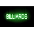 thumbnail image 1 of SpellBrite BILLIARDS LED Sign for Business. 29.4" x 6.3" Green BILLIARDS Sign Has Neon Sign Look With Energy Efficient LED Light Source. Visible from 500+ Feet, 8 Animation Settings., 1 of 4