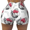 thumbnail image 2 of Picia Cute Poodle Dog Printed Workout Shorts for Women Seamless Scrunch Butt Lifting High Waisted Yoga Gym Booty Running Moisture-wicking Short Pants-, 2 of 9