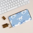 thumbnail image 6 of Wallets for Men With Money Clip, Simple Cool Horse Blue And White Mens Wallet With Credit Card Holder Gifts for Men, 6 of 7