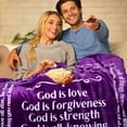 thumbnail image 4 of Spiritual Gifts for Women, Men, Scripture Blanket, Religious Gifts, Christian, Inspirational, Catholic, Faith, God Gifts, Healing Throw Blanket for Prayer 60x50 Inches (Grey), 4 of 5