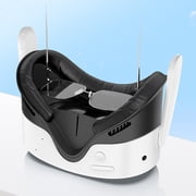 PU Leather Face Cover Pad with Anti-Leakage Nose Pad for Meta Quest 3S, Sweatproof VR Interface Cushion(Black)