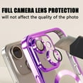 thumbnail image 5 of For iPhone 15 Plus Magnetic Glitter Case Compatible with MagSafe,Full Protection Slim Shockproof Anti-Scratch Case with Camera Lens Protector Logo View Dust-Proof Net for Women, 5 of 7
